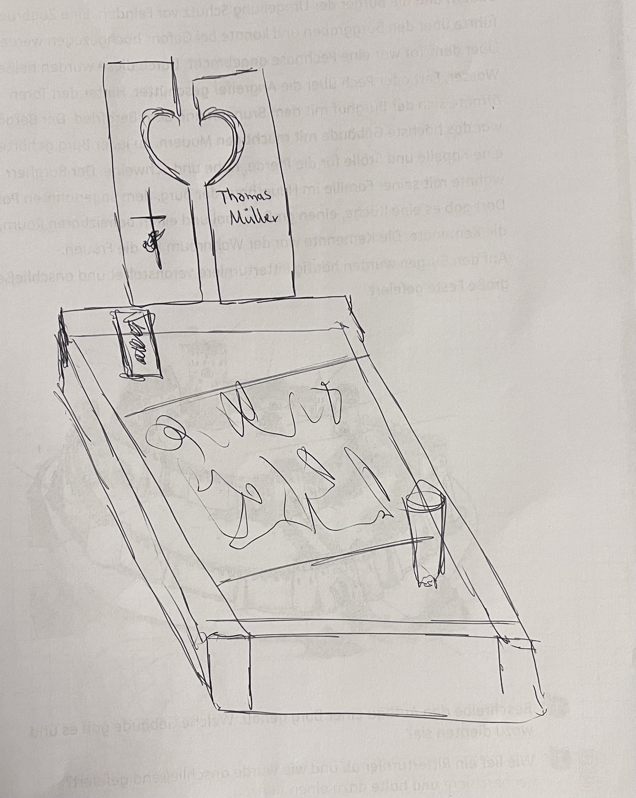 Grabanlage Bild gezeichnet Grabanlage Bild gezeichnet